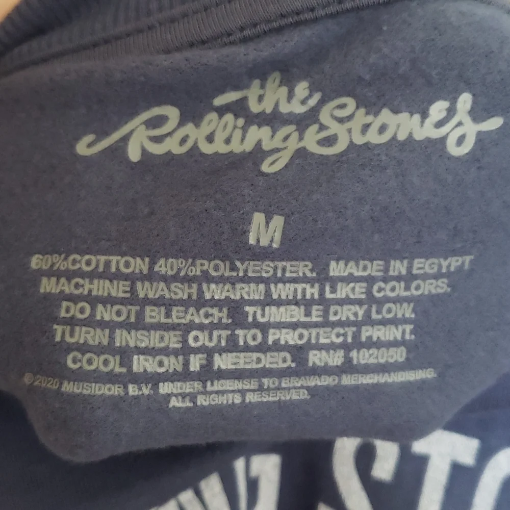 The Rolling Stones Crew Neck Sweatshirt Blue Size Medium NWOT NEW - Picture 5 of 5
